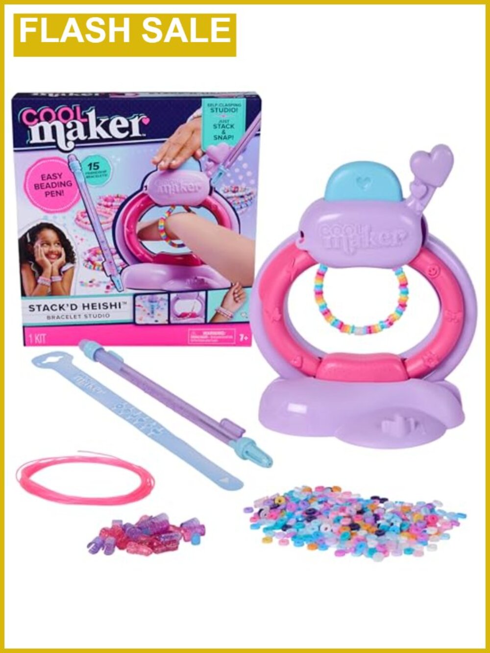 Cool Maker Stack'd Heishi Bracelet Making Kit Ages 7+ Bead Maker Craft Set
